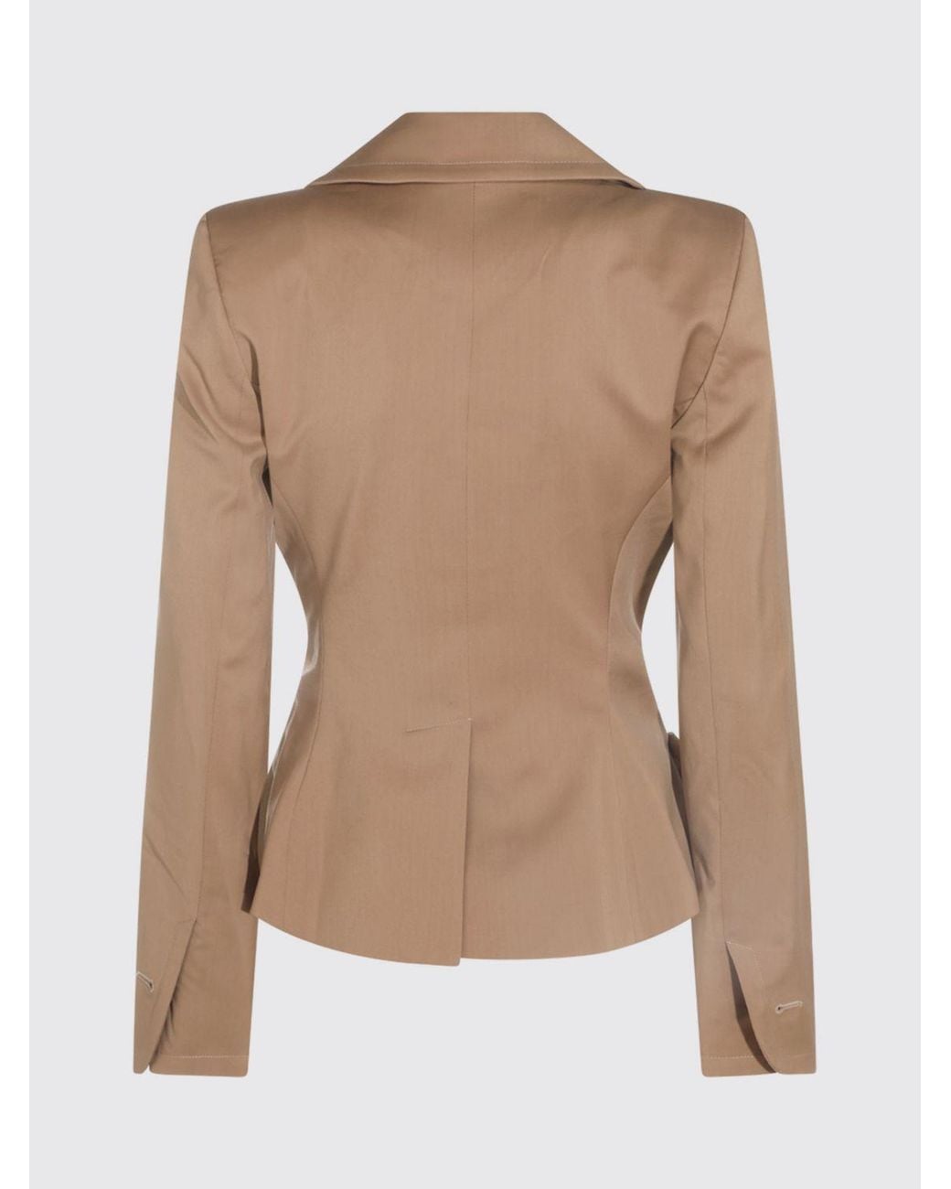 Vivienne Westwood White Short Double-Breasted Draped Wool Blazer