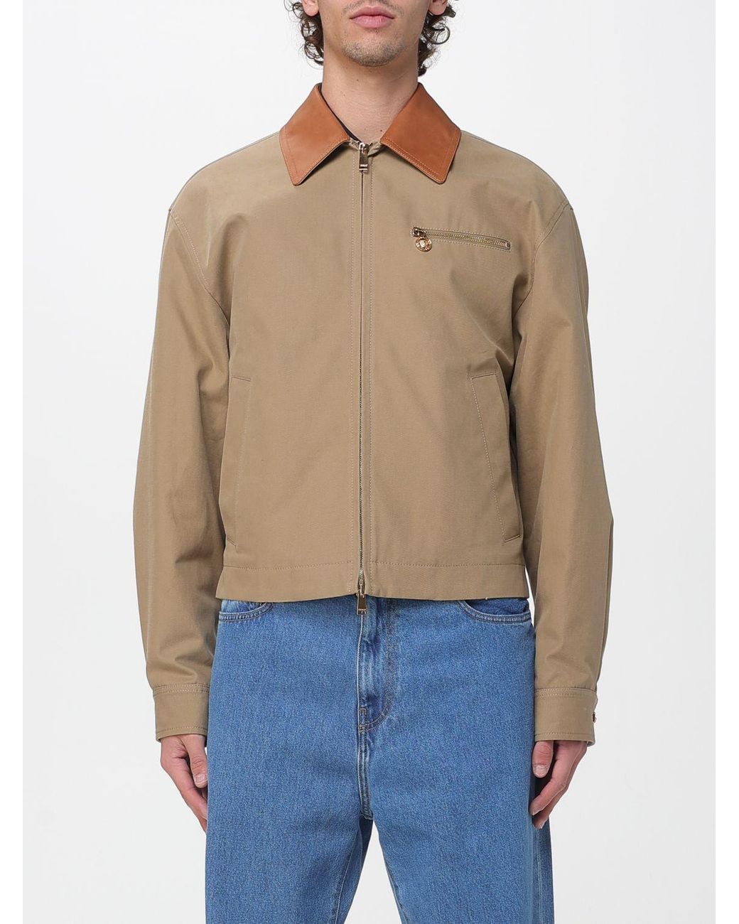 Versace Blue Cotton-Canvas Blouson for men