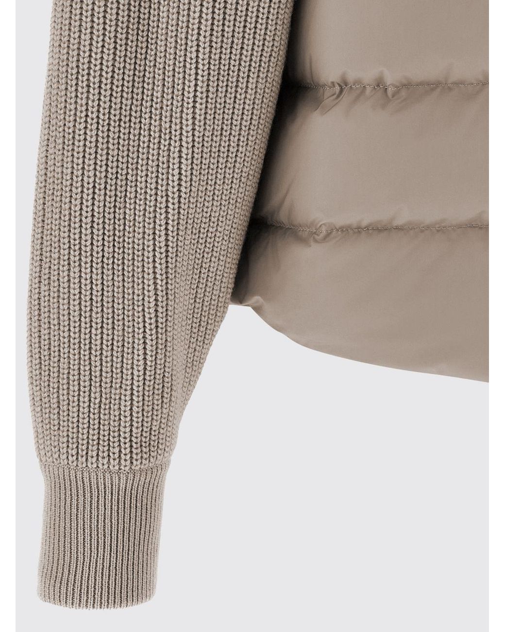 Brunello Cucinelli Natural Short Quilted Down Jacket