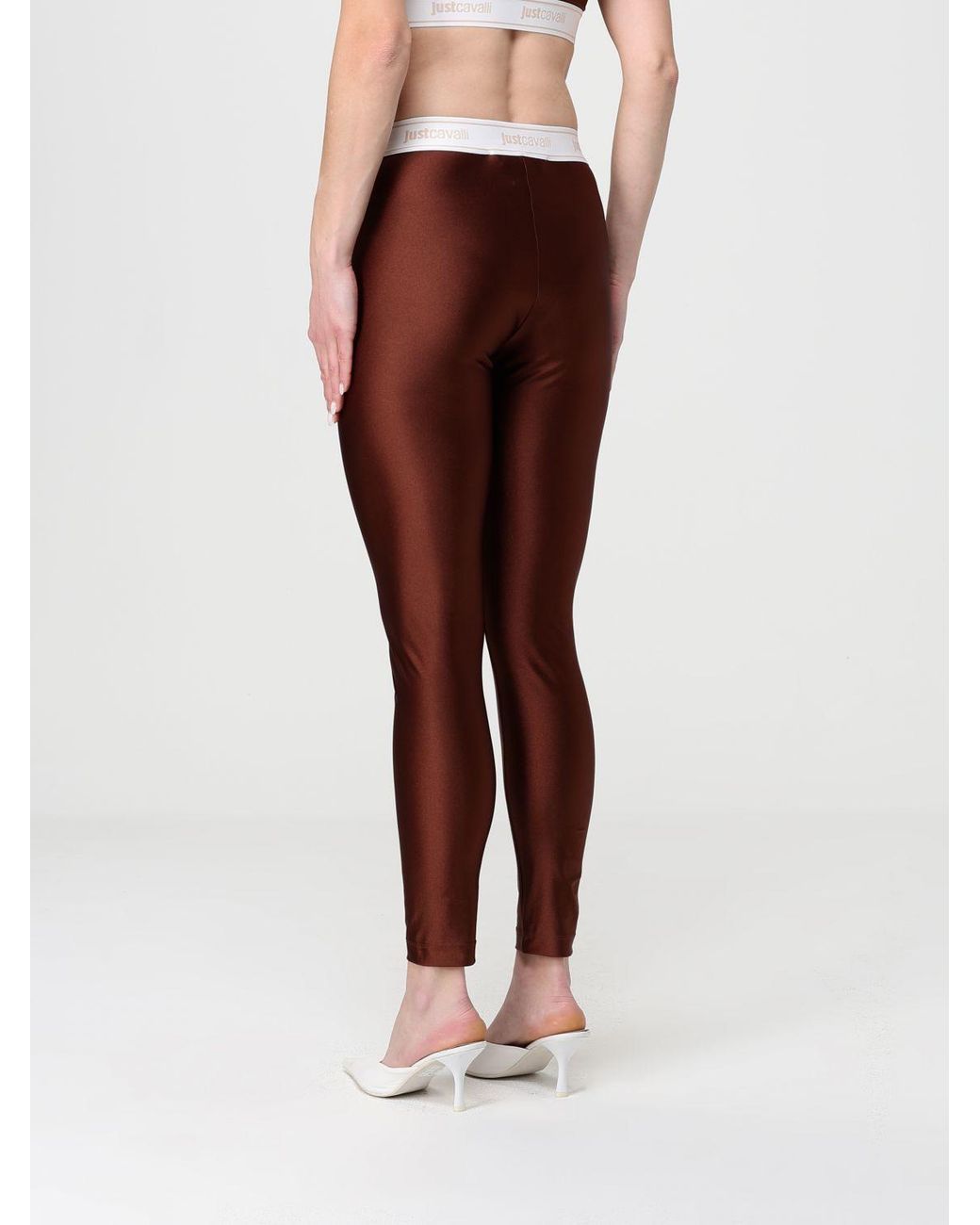 Just Cavalli Red Stretch Technical Fabric Leggings