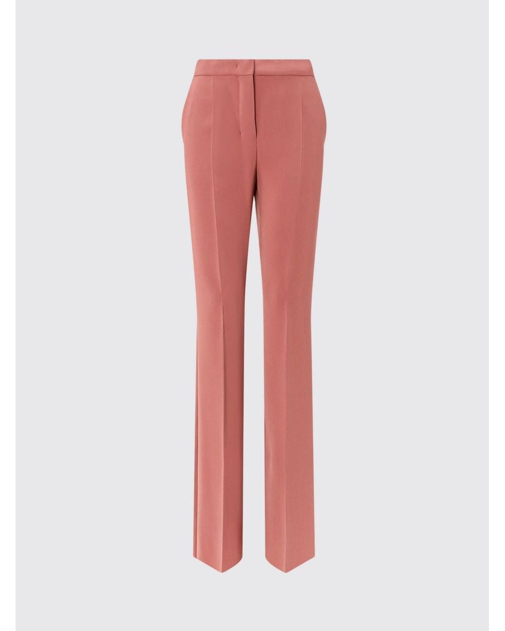 Max Mara Red Criªpe High-Waisted Skinny Trousers