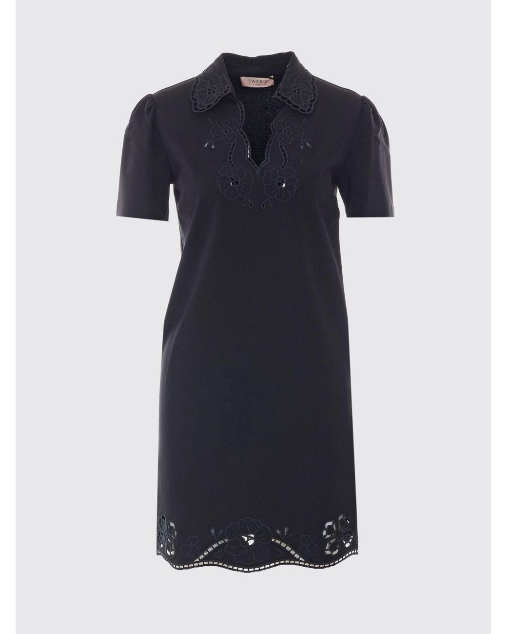Twinset Blue Mini Chemisier Dress