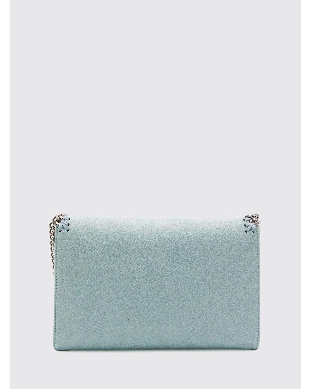 Stella McCartney Blue Falabella Alter Mat Wallet On Chain With Chain Trim