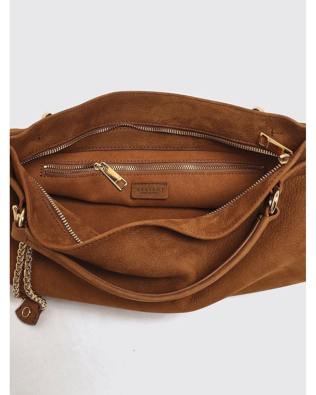 Orciani Brown Virgo Handbag