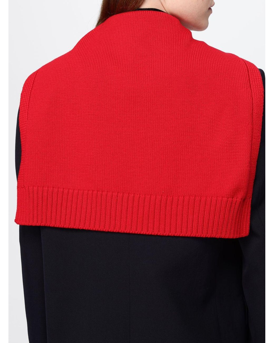 Loewe Blue Wool Double-Breasted Knee-Length Coat With Sailor Collar
