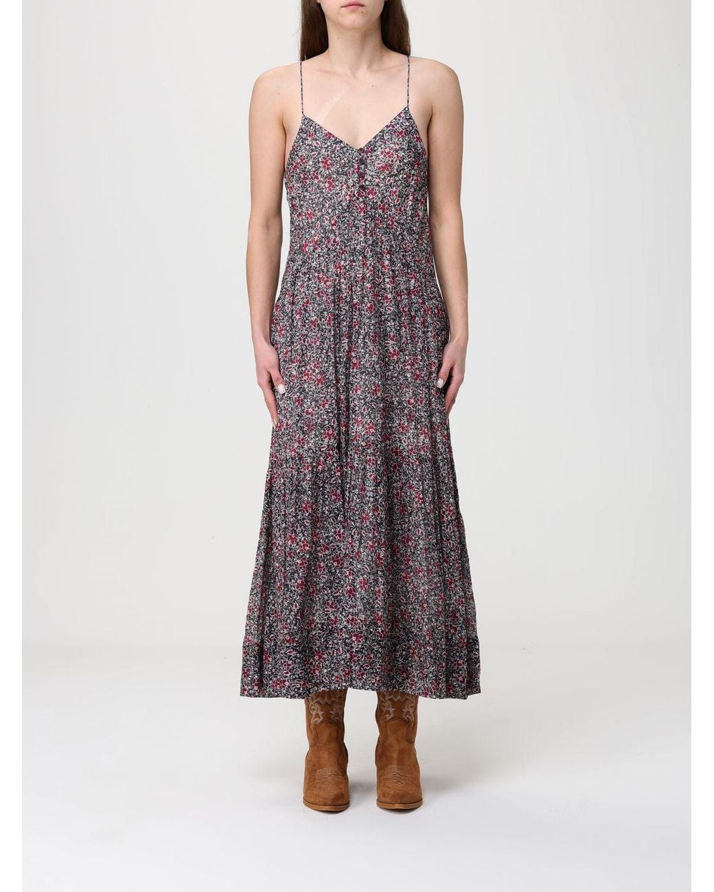 Isabel Marant Purple Floral Cotton Dress