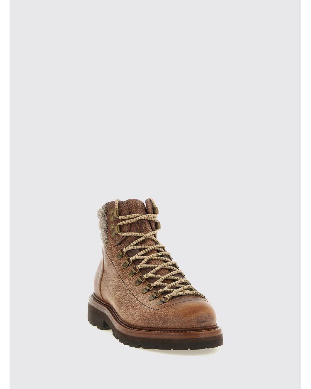 Stivaletti Stringati di Brunello Cucinelli in Brown da Uomo