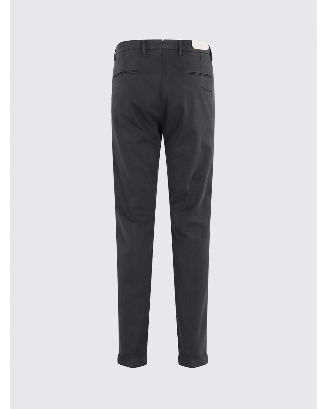 Briglia 1949 Blue Slim Fit Pleated Cotton Tailored Trousers for men