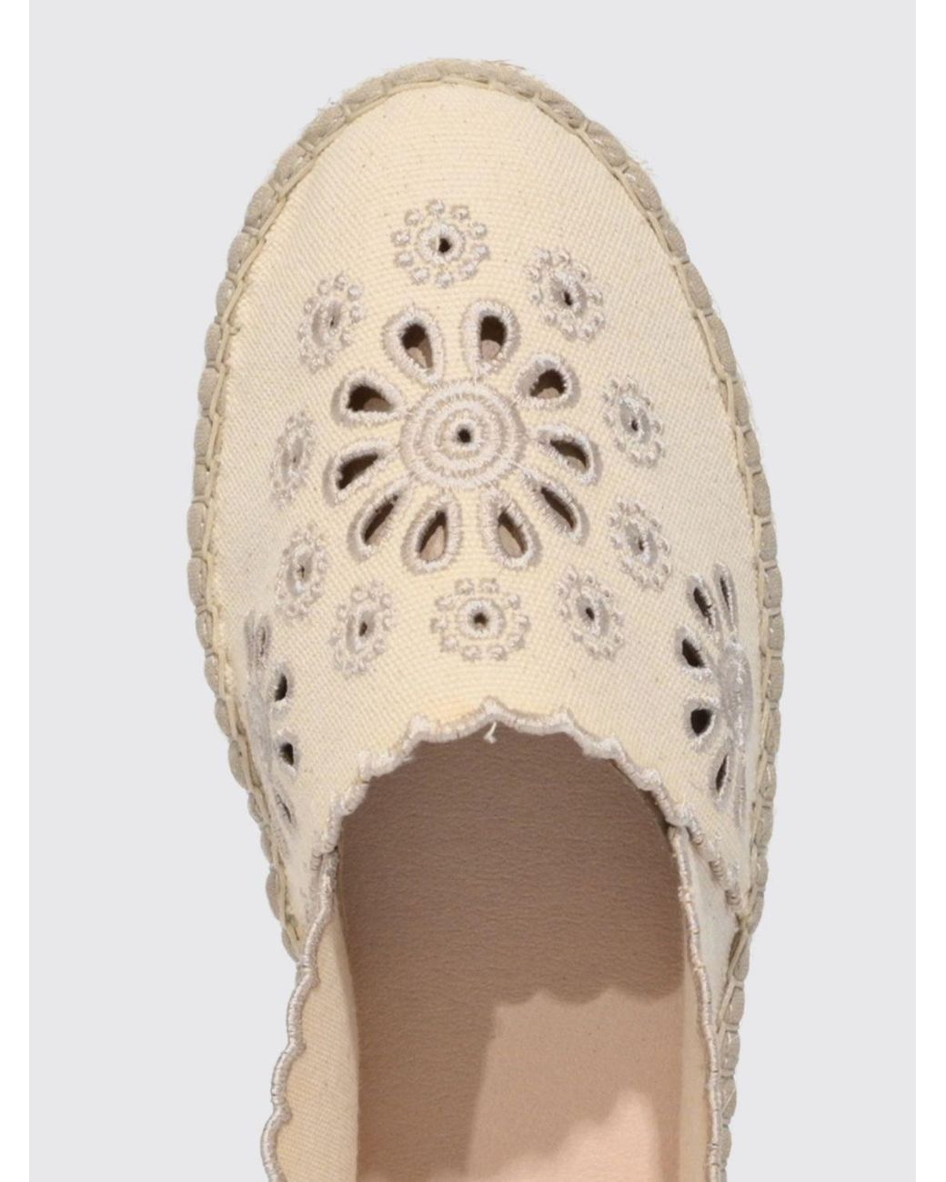 Mc2 Saint Barth Natural Cotton Canvas And Sangallo Espadrilles