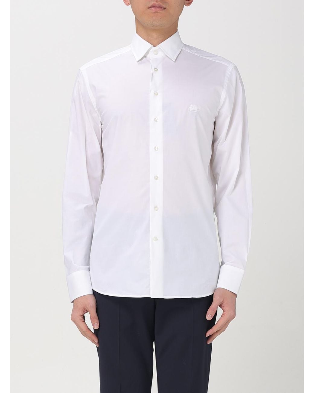 Etro White Classic Poplin Shirt for men