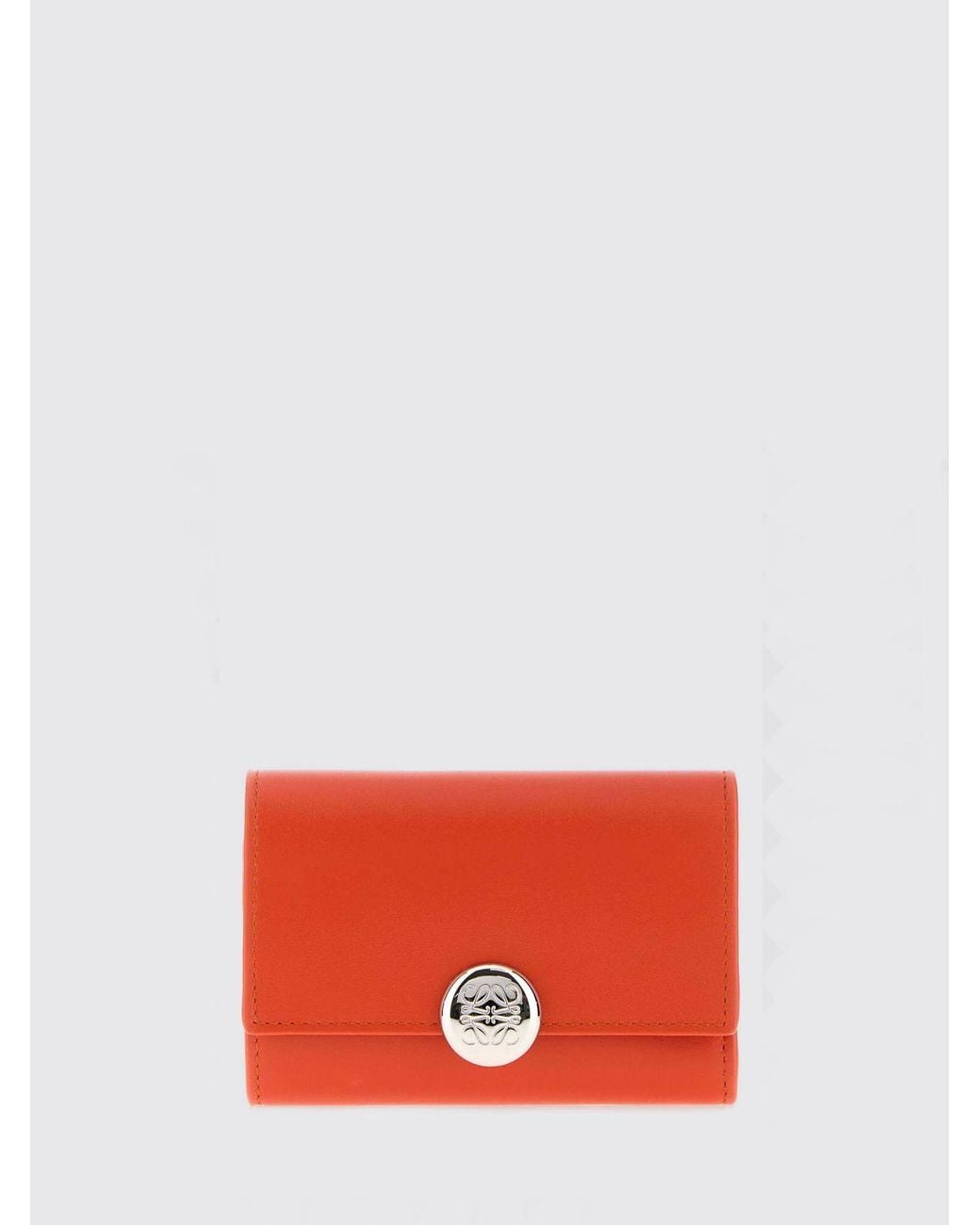 Loewe Red Pebble Tri-Fold Wallet