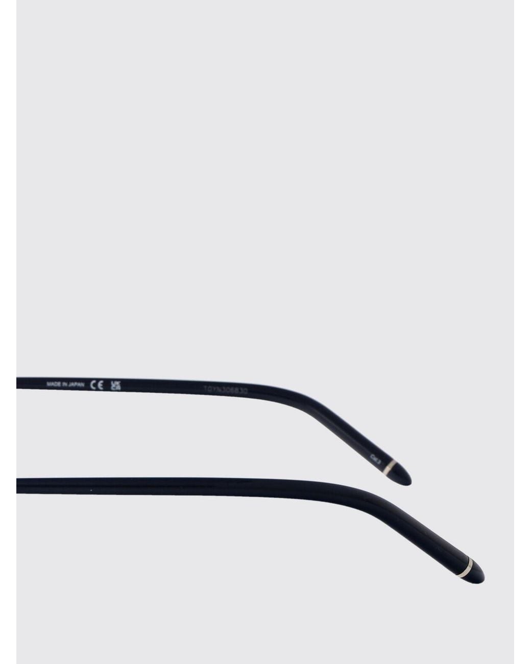 Montblanc Blue Rectangular Metal Sunglasses for men