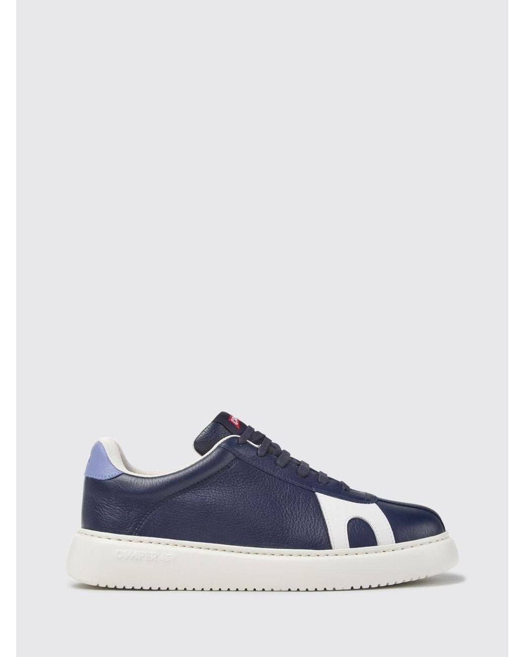 Camper Blue Twins Low-Top Smooth Leather Trainers With Contrasting Logo for men