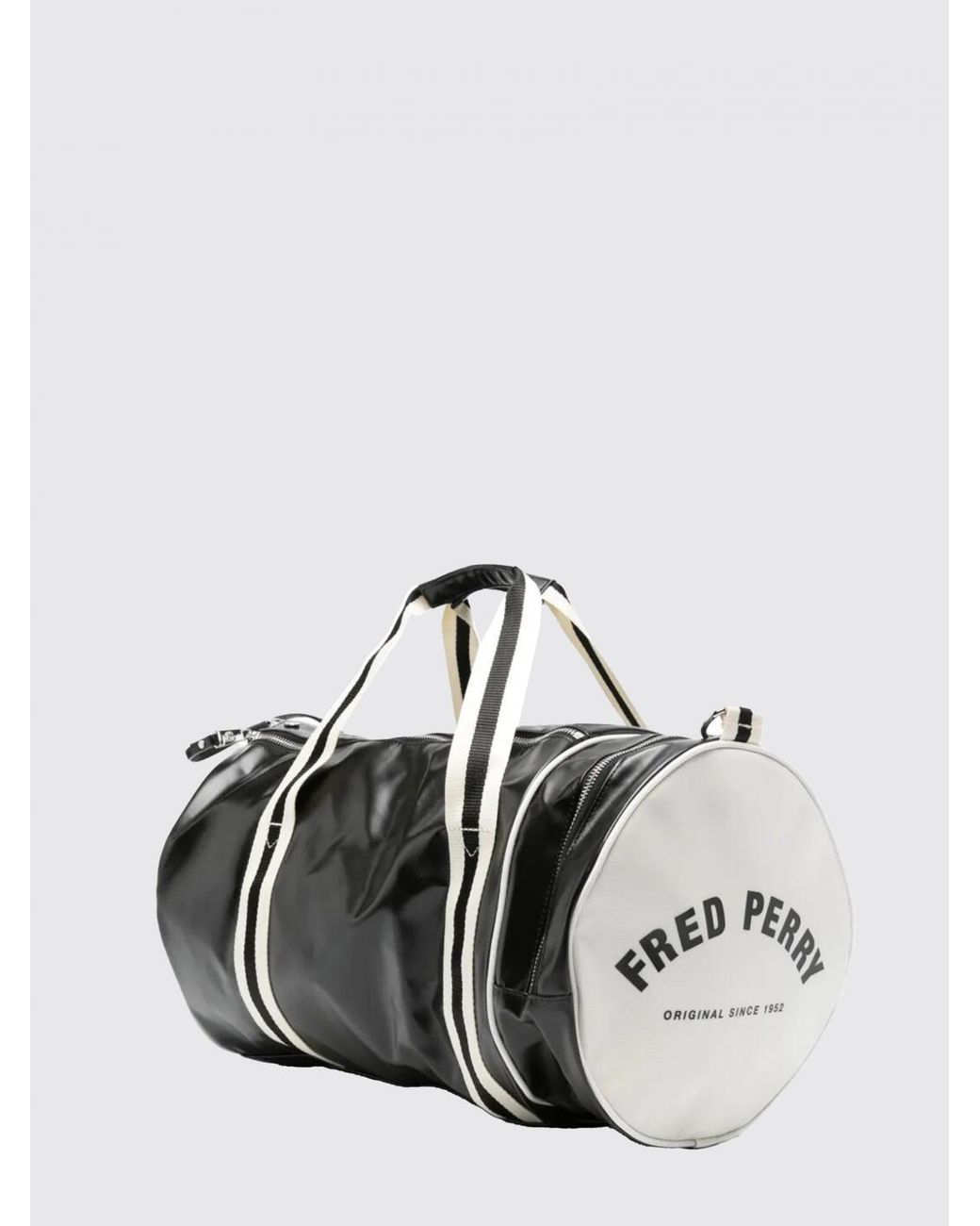 Fred Perry Black Recycled Polyester Duffle Bag for men