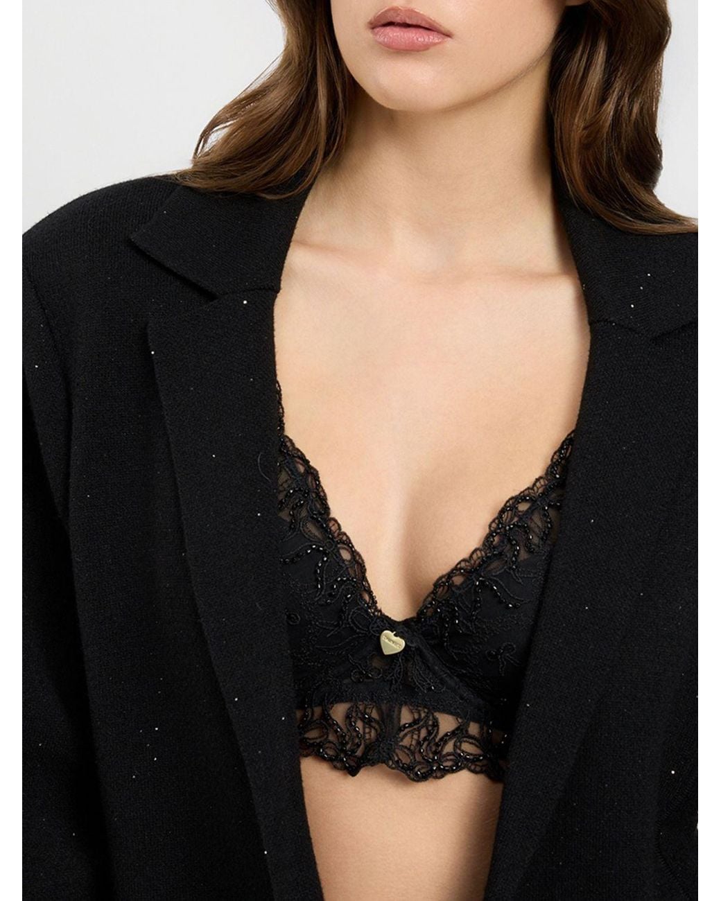 Twinset Black Relaxed Fit Short Blazer