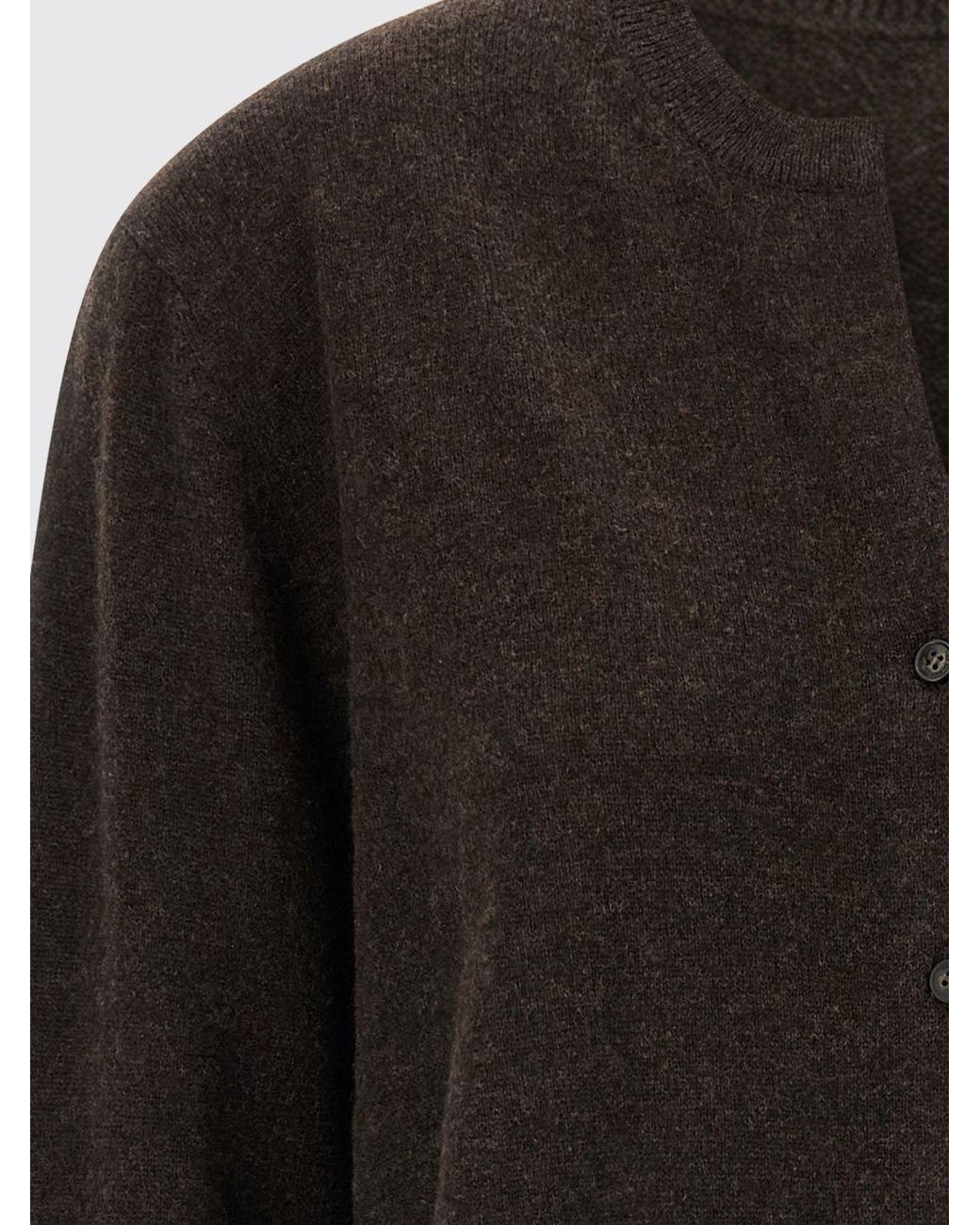 Yves Salomon Black Pure Cashmere Crew Neck Cardigan