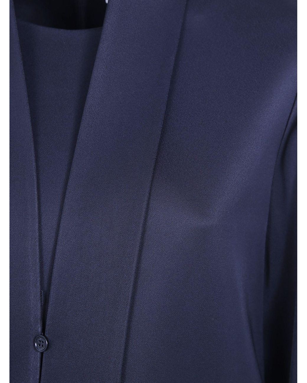 Totême Blue Sustainable Viscose Mini Tunic With Long Sleeves And Waist Belt