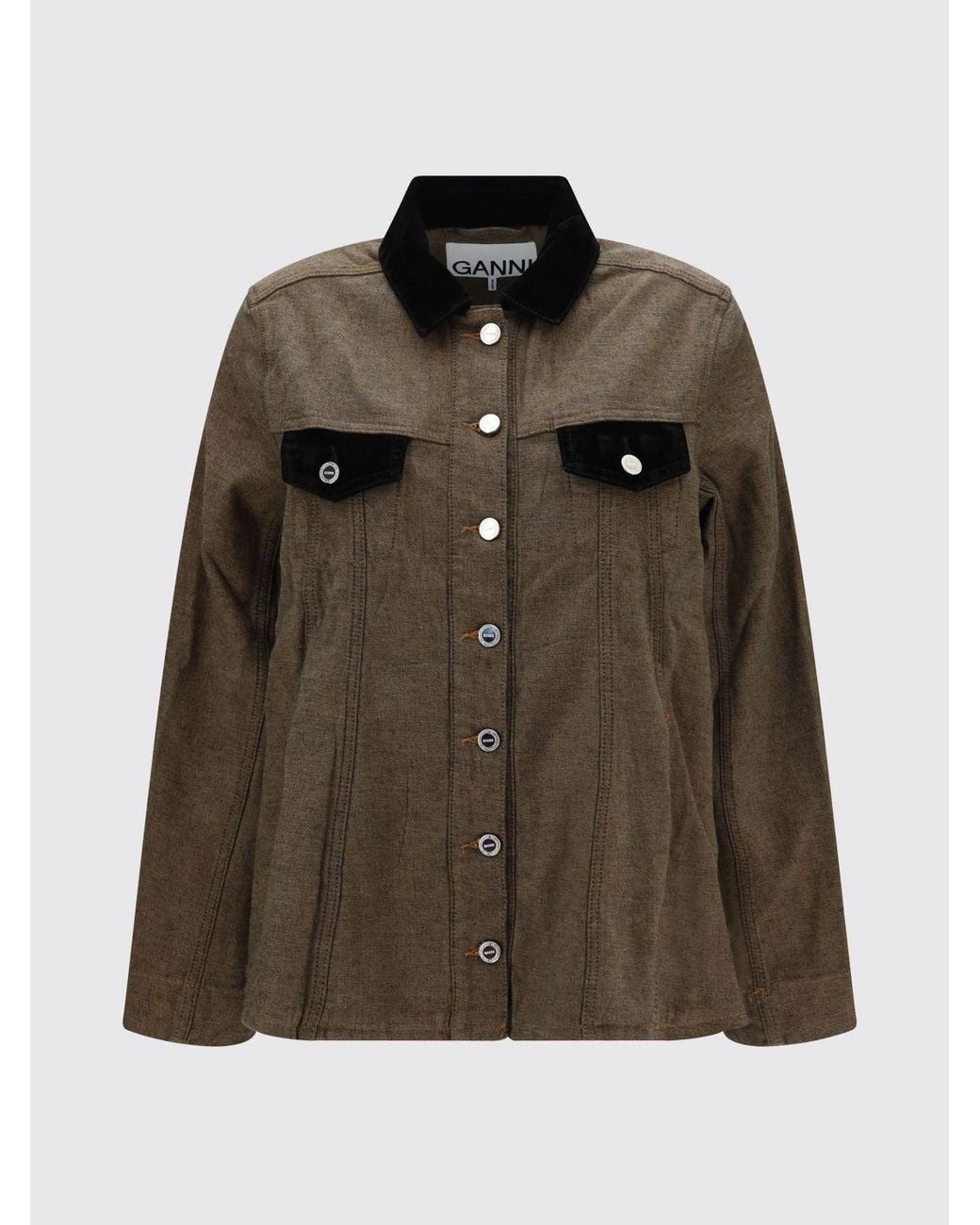 Ganni Brown Shirt