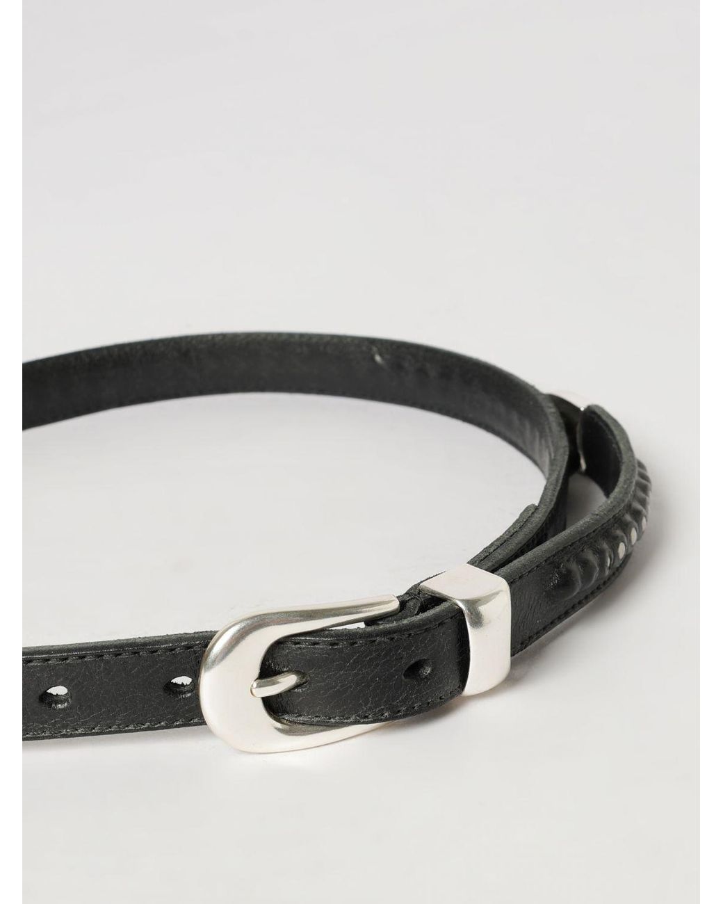 Our Legacy Black Smooth Calfskin Leather Belt With Pin Buckle for men