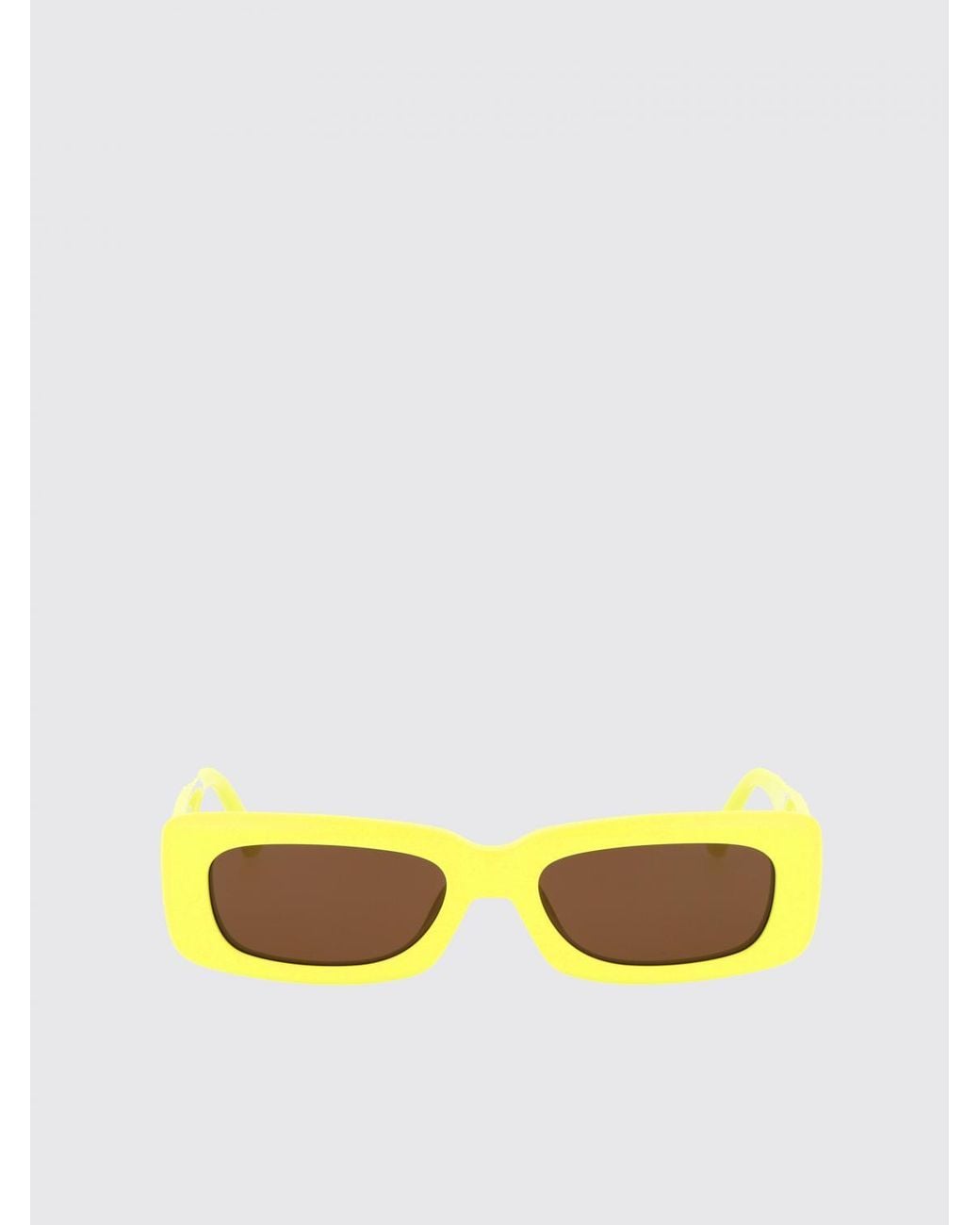The Attico Yellow Linda Farrow X Mini Marfa Acetate Sunglasses