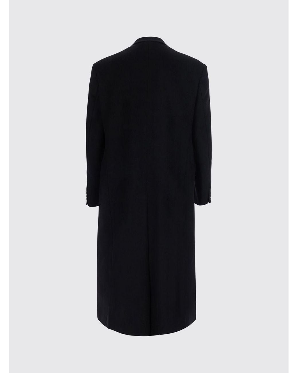 TONYWACK Blue Double-Breasted Long Coat for men