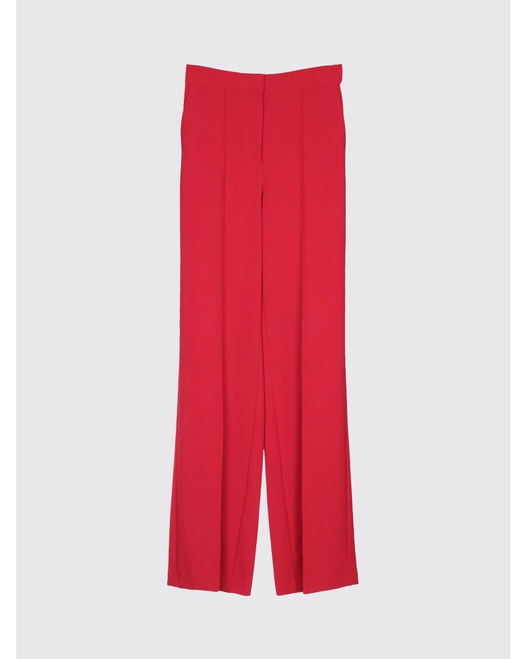 Elisabetta Franchi High-Waisted Silk Wide-Leg Tailored Trousers