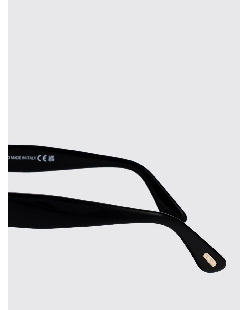 Tom Ford White Rectangular Cat-Eye Acetate Sunglasses