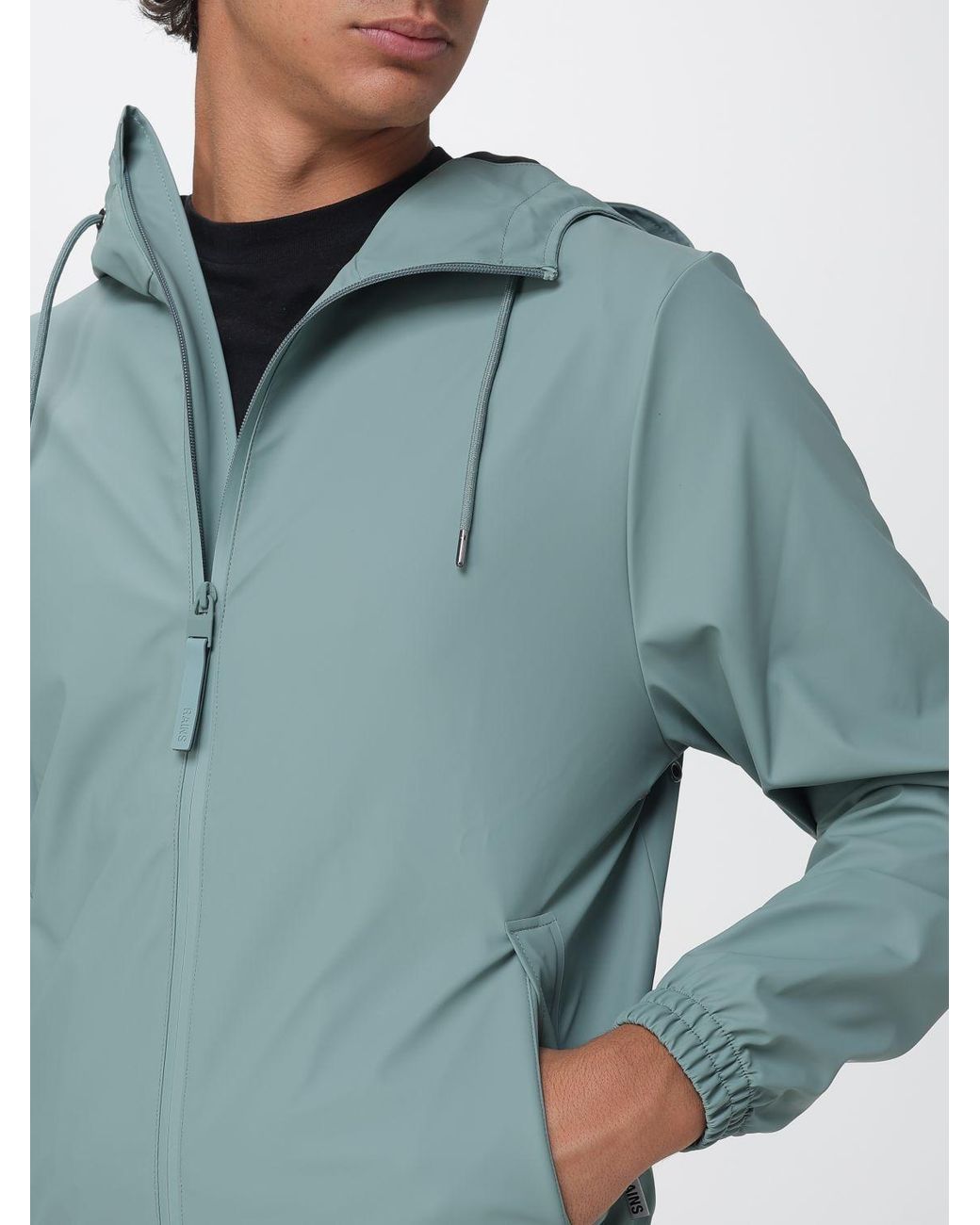 Rains Blue Storm Breaker Hooded Windbreaker Jacket for men