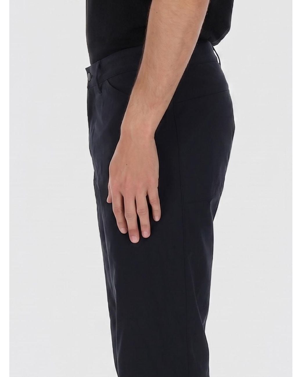 Aspesi Black Cotton Chino Trousers for men