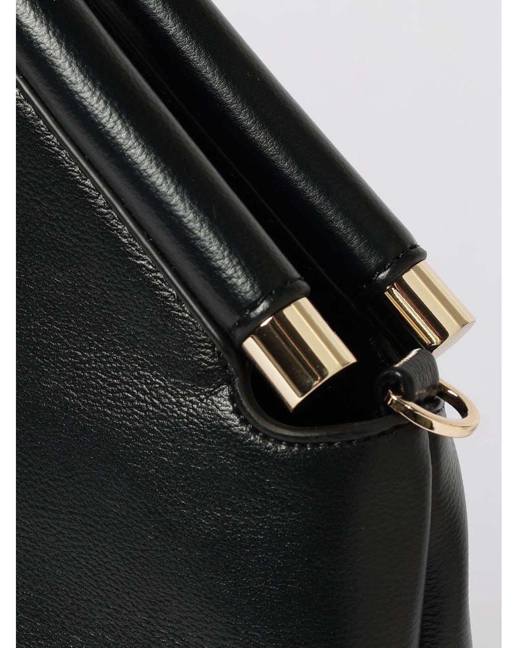Twinset Black Synthetic Leather Shoulder Bag With Double Tubular Handle