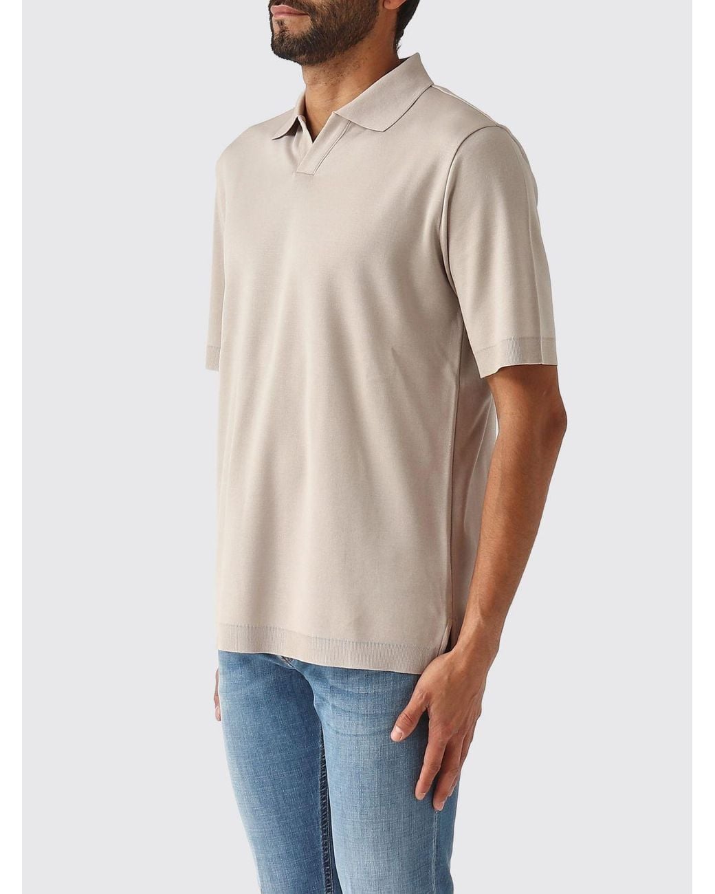 Herno Blue Short-Sleeved Polo Shirt for men
