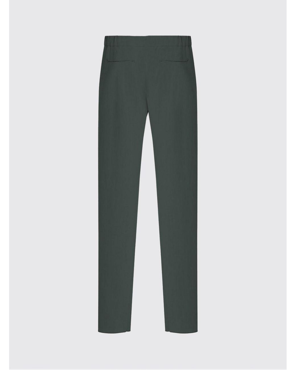 Giorgio Armani Green Linen Drawstring Trousers for men