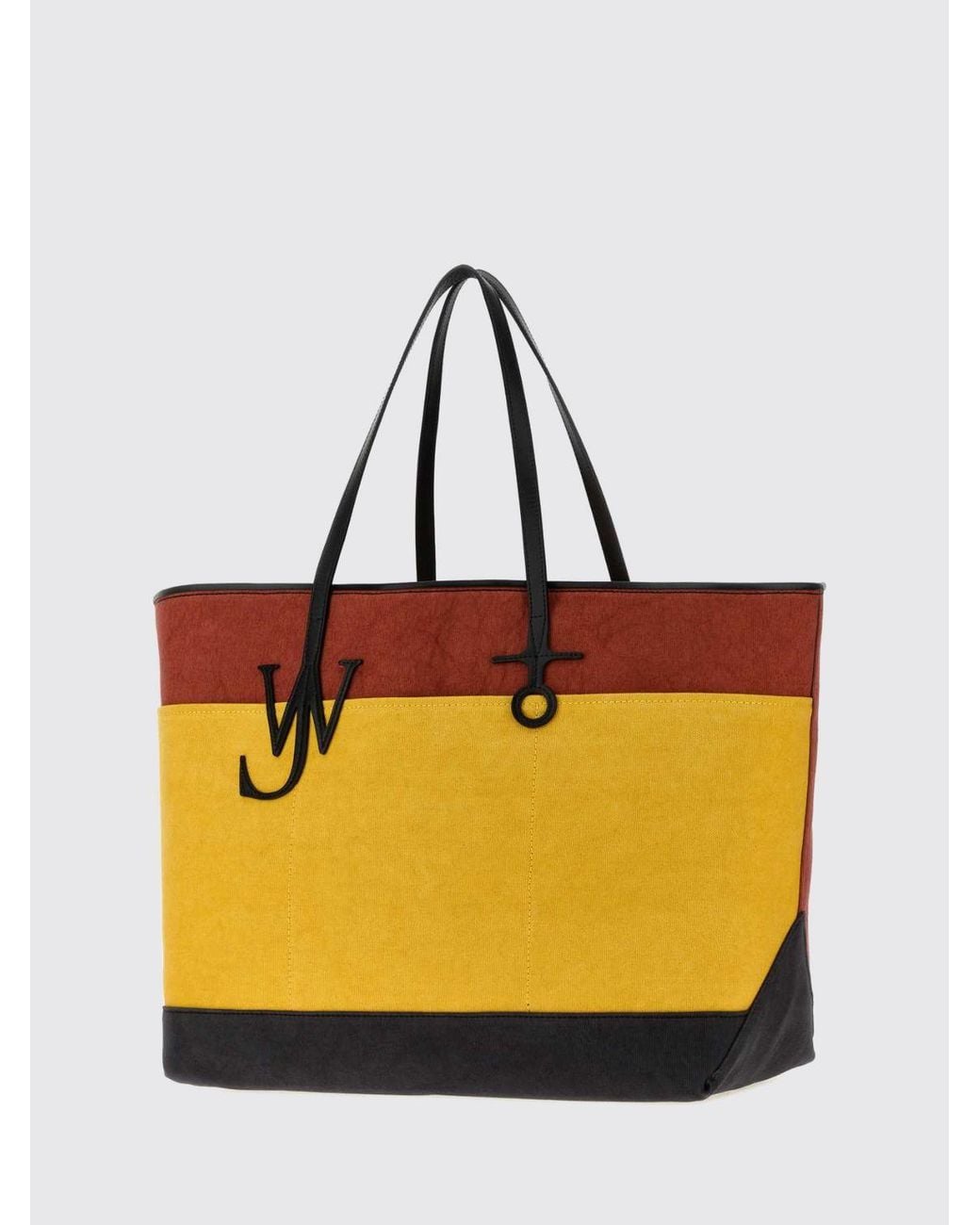 J.W. Anderson Yellow Large Striped Monogram Anchor Tote Bag for men