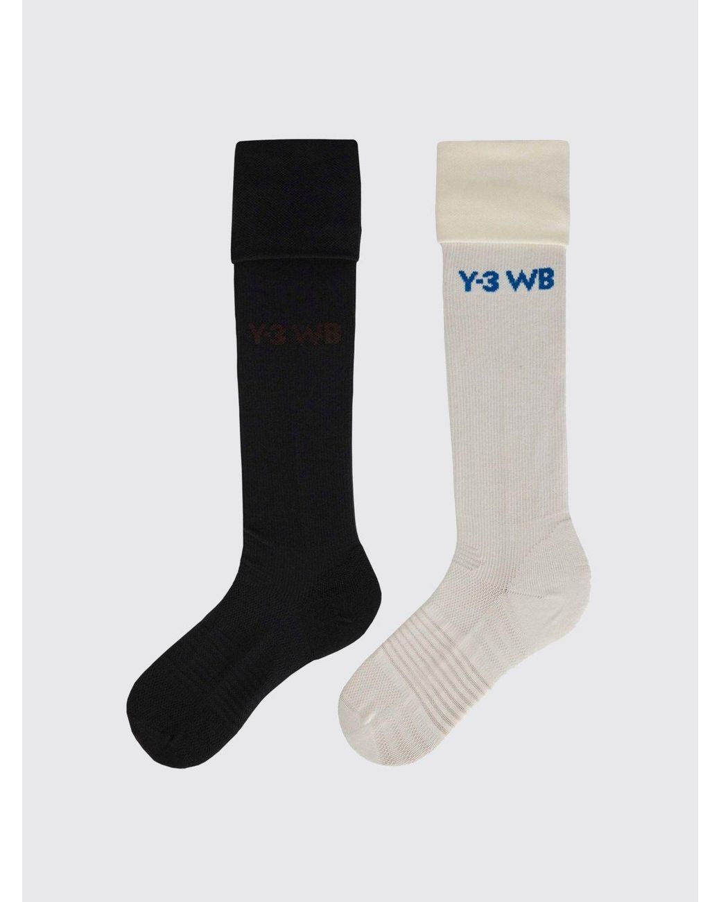 Wales Bonner Black Ribbed Cotton Socks Y-3 X With Jacquard Logo for men