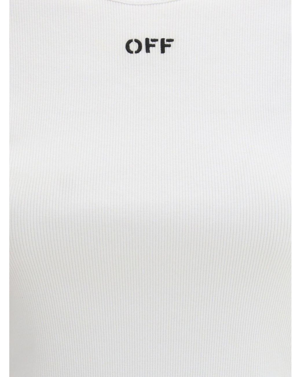 Off-White c/o Virgil Abloh White Cotton T-Shirts With Logo