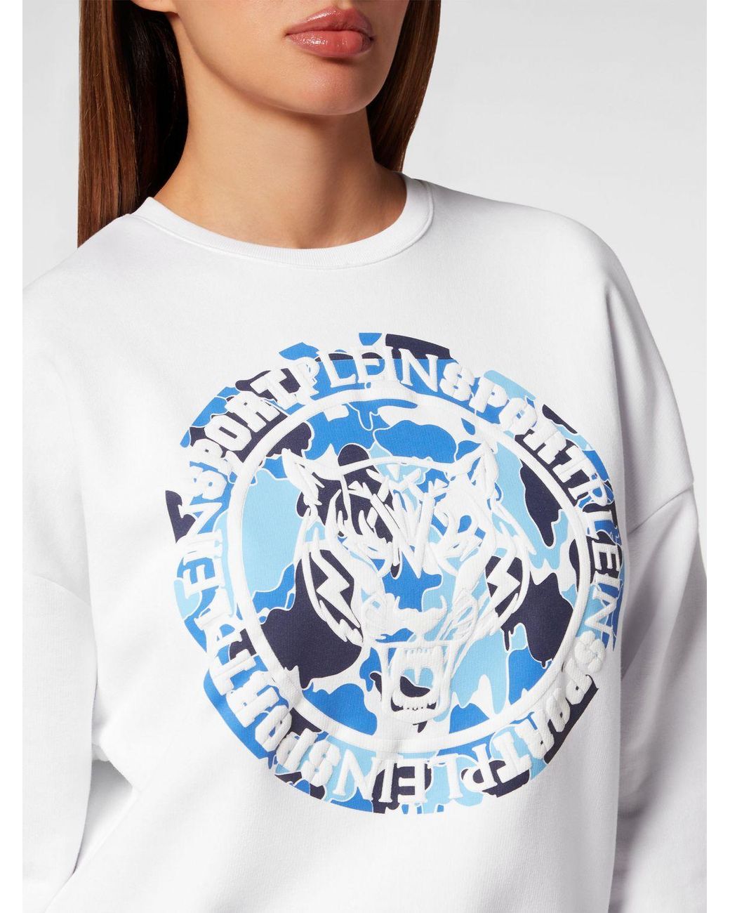 Philipp Plein Gray Crewneck Jumper