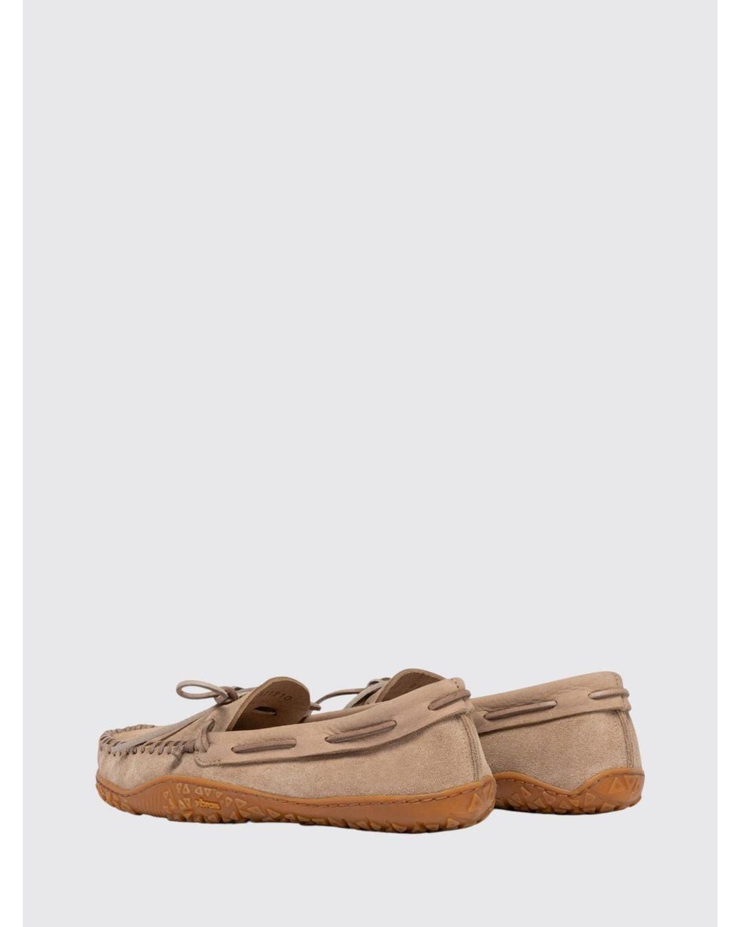 Buttero Brown Suede Boat Shoes With Vibram Sole And Thread Stitching