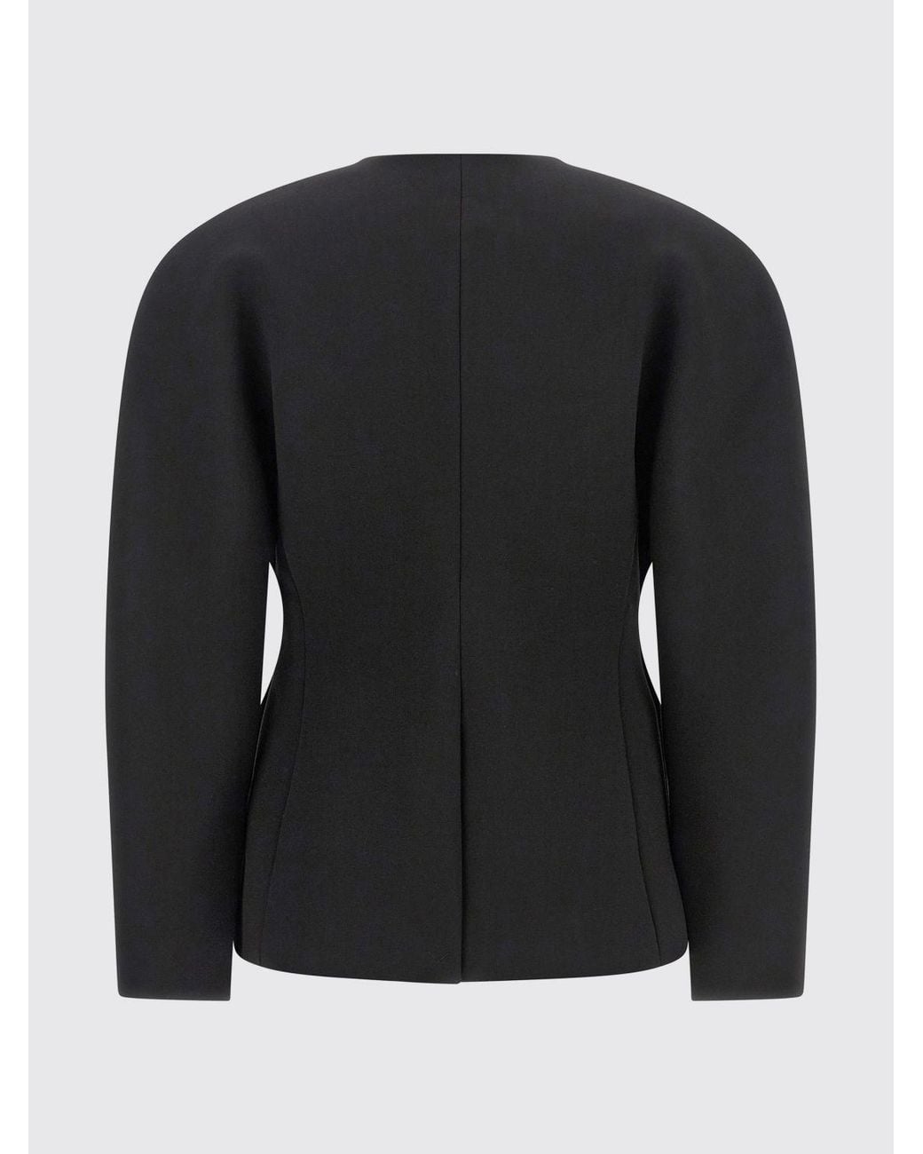 Jacquemus Blue Slim Fit Cropped Viscose Blend Blazer With Concealed Closure