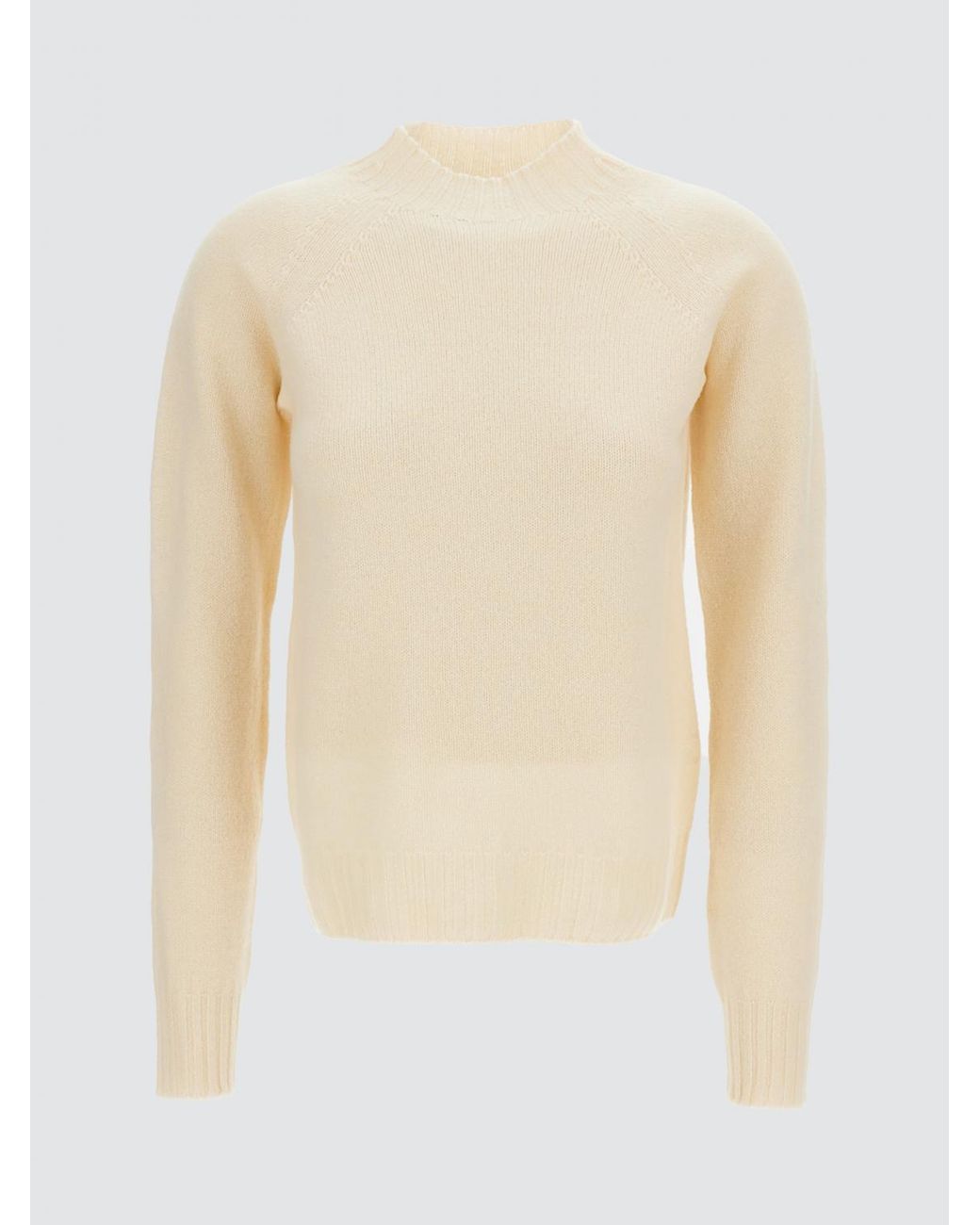 Drumohr Natural Slim Fit Ribbed Lambswool Turtleneck Jumper