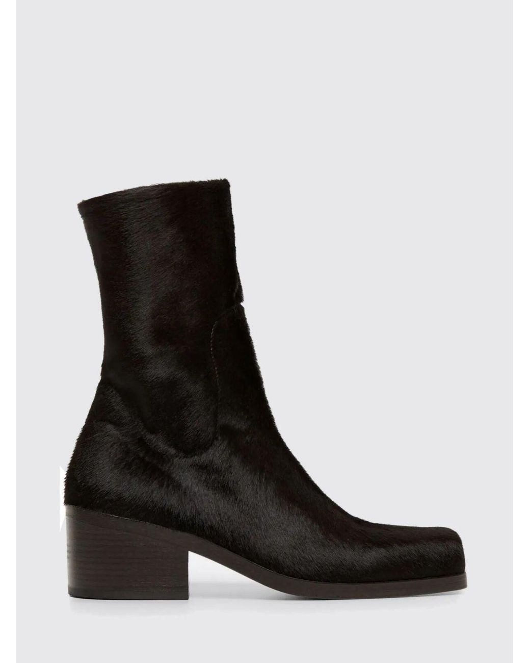 Marsèll Black Cassello Pony Hair Ankle Boots
