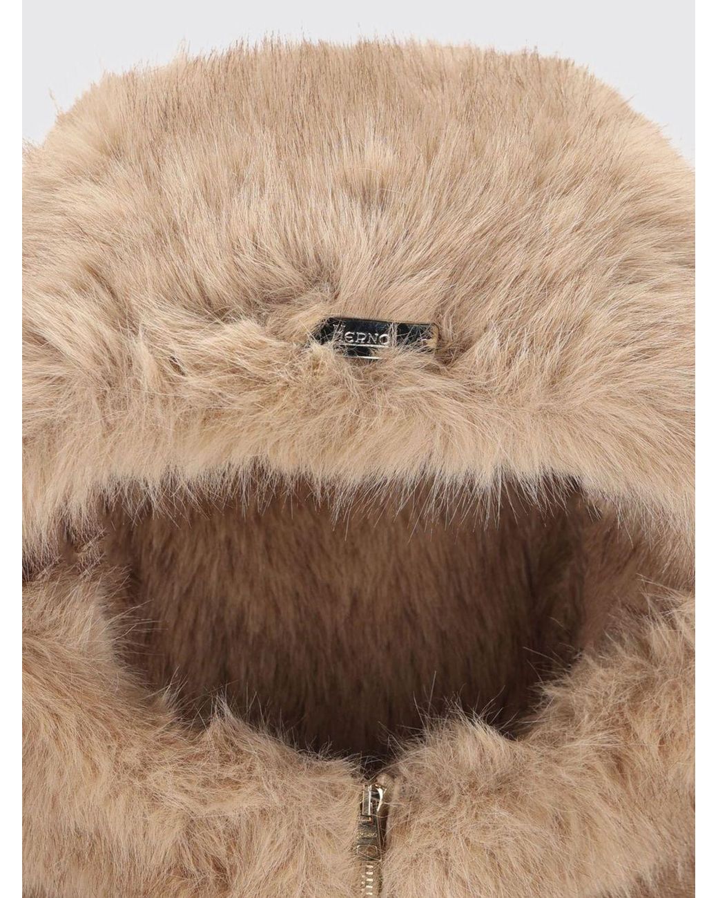 Herno Natural Soft Faux Fur Scarf Collar With Concealed Closure