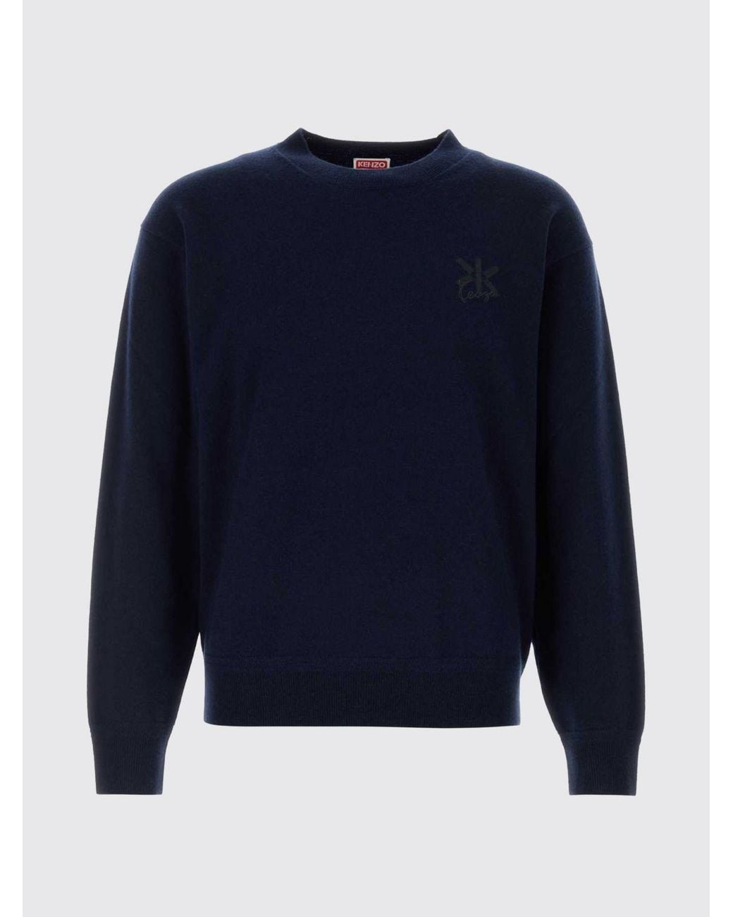 KENZO Blue Crewneck Jumper for men
