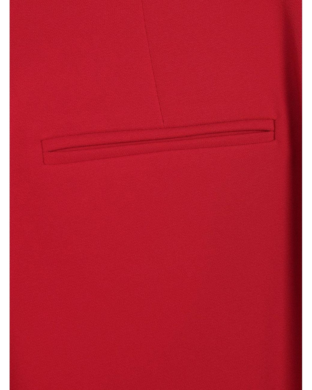 Elisabetta Franchi High-Waisted Silk Wide-Leg Tailored Trousers
