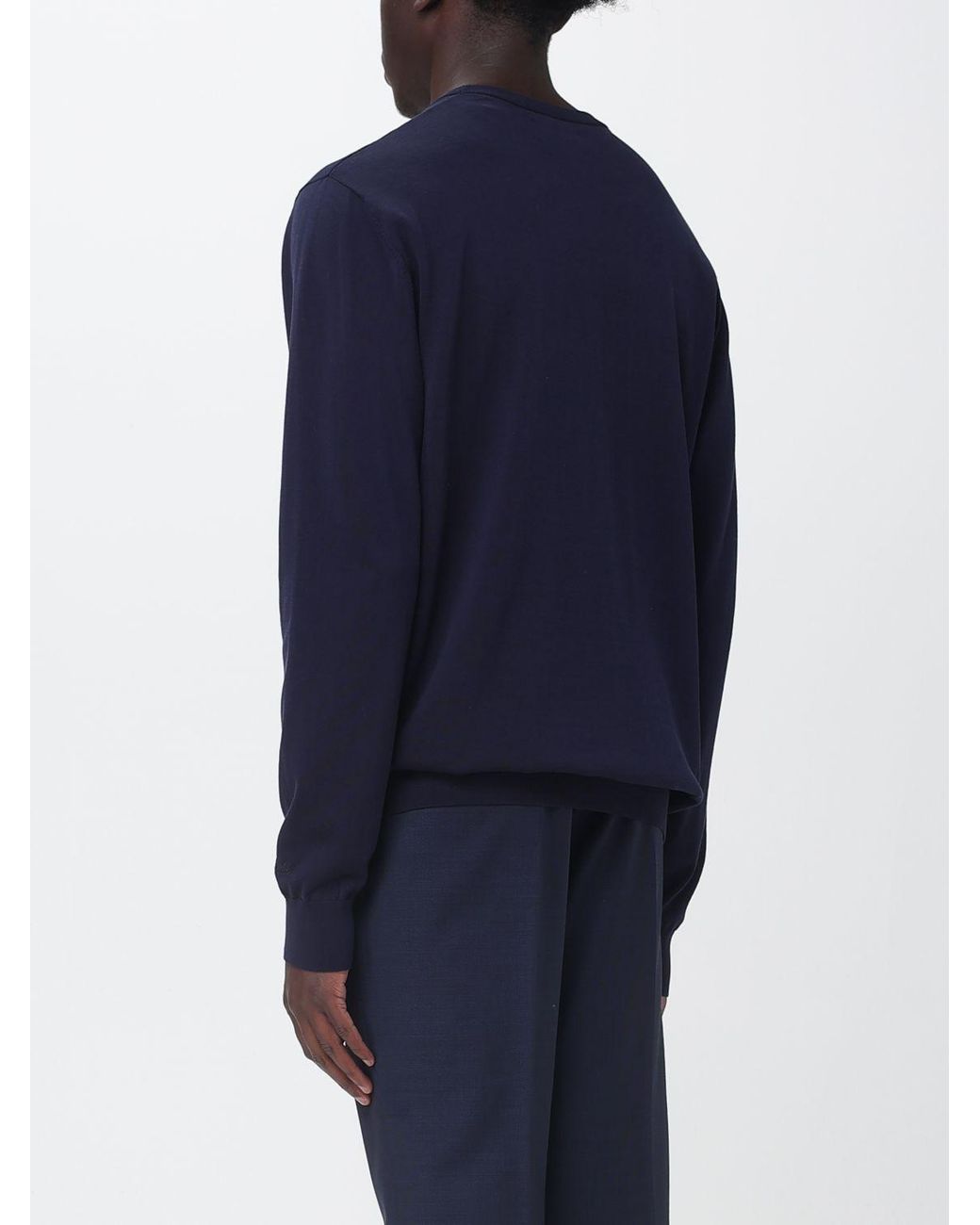 Mc2 Saint Barth Blue Basic Crew Neck Sweater for men