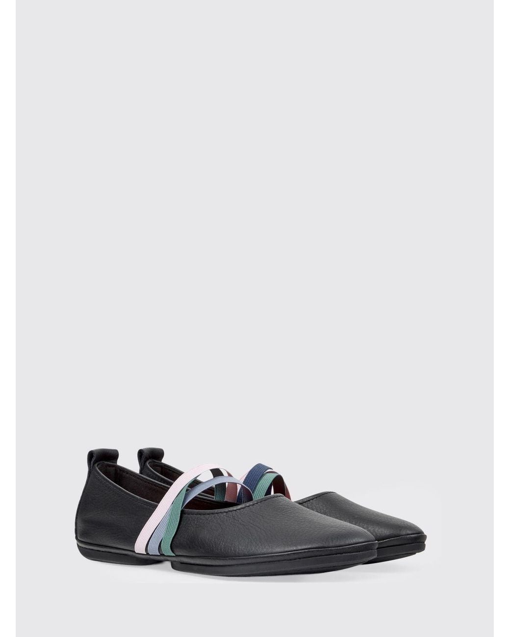 Camper White Twins Leather Ballerinas