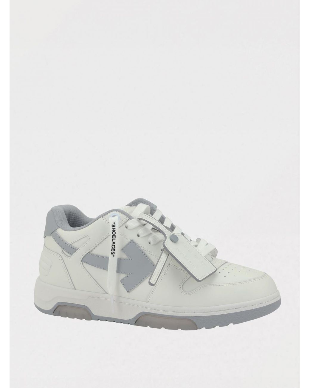 Off-White c/o Virgil Abloh Gray Out Of Office Leather Sneakers for men