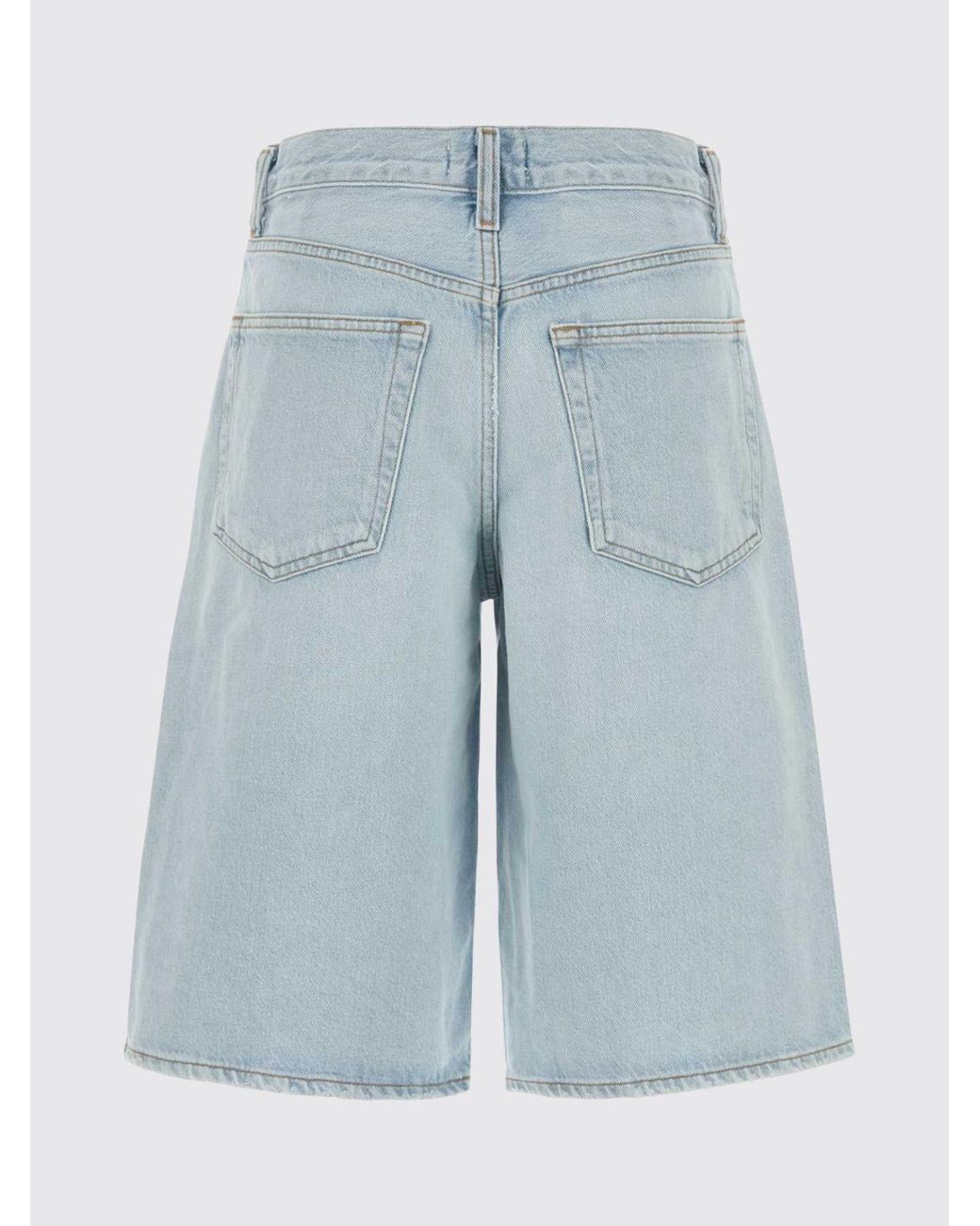 Agolde Blue High-Waisted Knee-Length Shorts