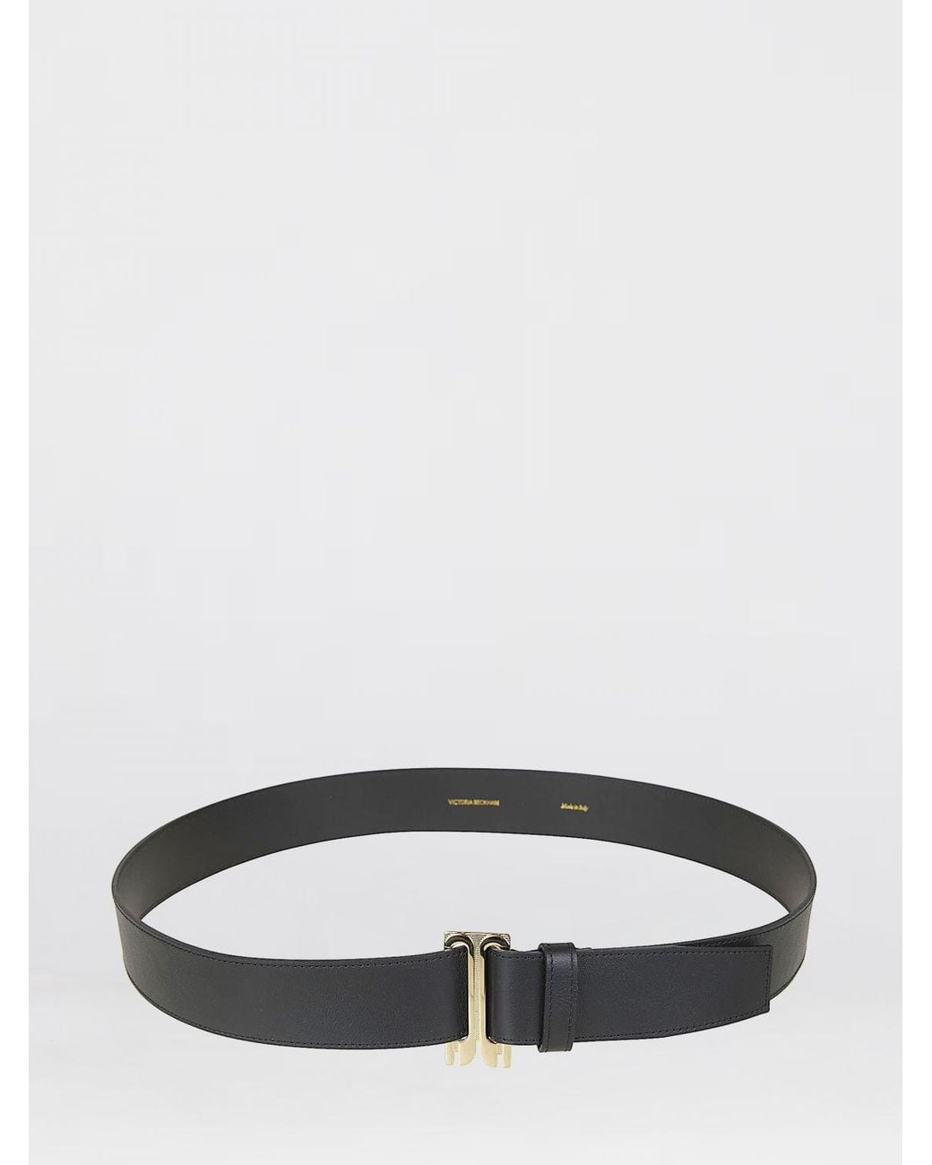 Victoria Beckham Gray Leather Belt