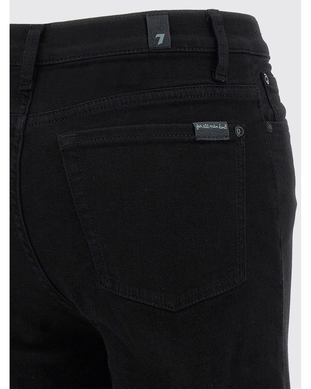 7 For All Mankind Black Dojo High-Waisted Flared Jeans