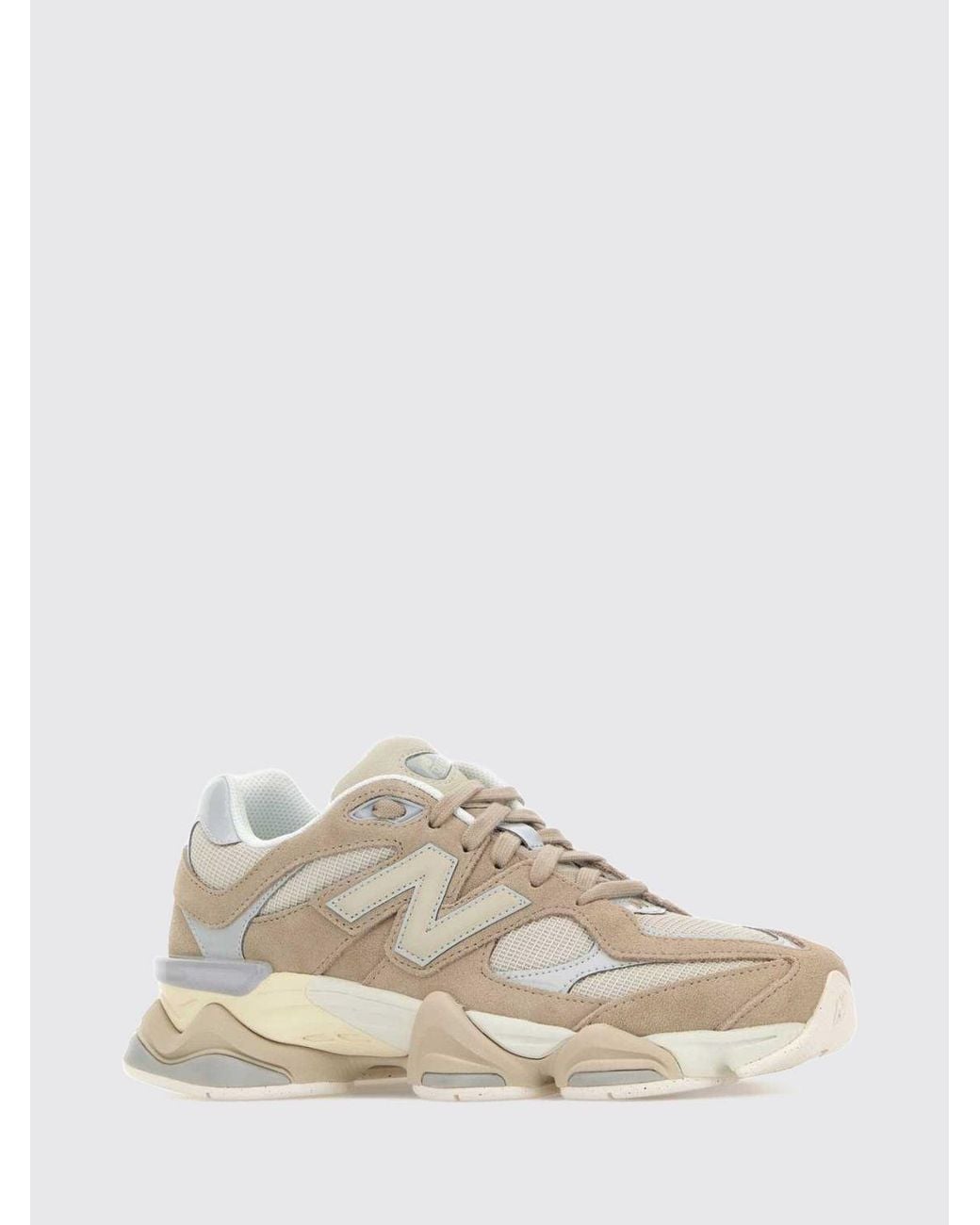 New Balance White 9060 Suede And Mesh Trainers With An Oversized Design for men
